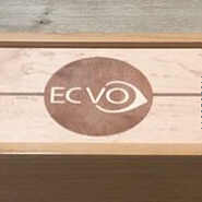 Elegant box with marquetry logo