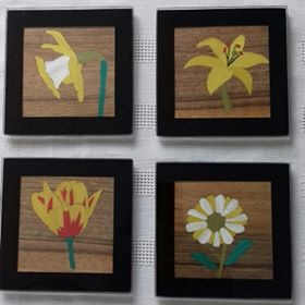 floral coasters