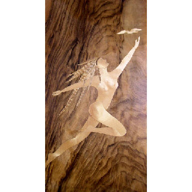 marquetry picture of naked lady