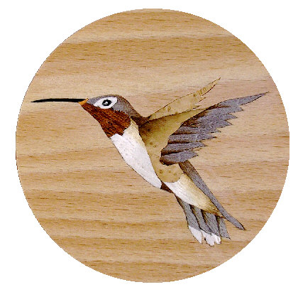 Hummingbird inlay