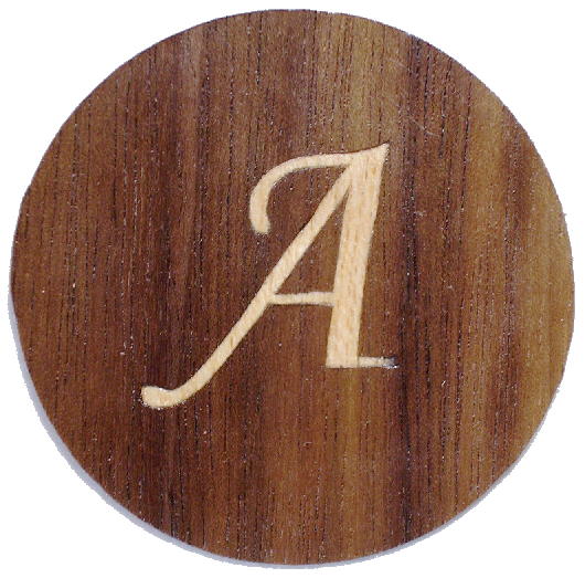 Initial 'A' inlay
