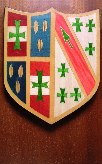 Crest in marquetry