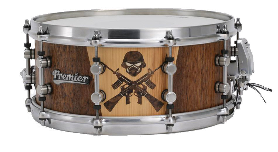 snare drum with marquetry
