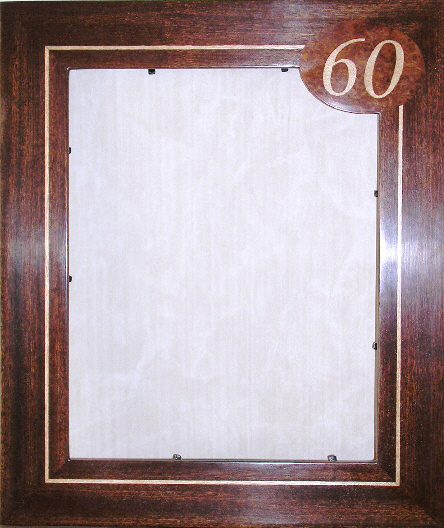 Photgraph frame with numerals '60'
