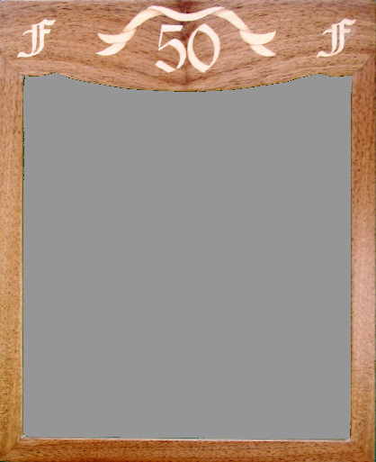 Photgraph frame with numerals '50' and initials